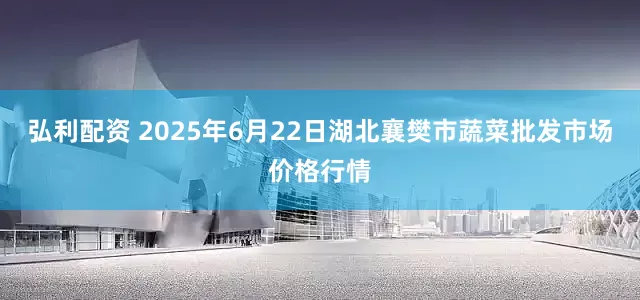 弘利配资 2025年6月22日湖北襄樊市蔬菜批发市场价格行情