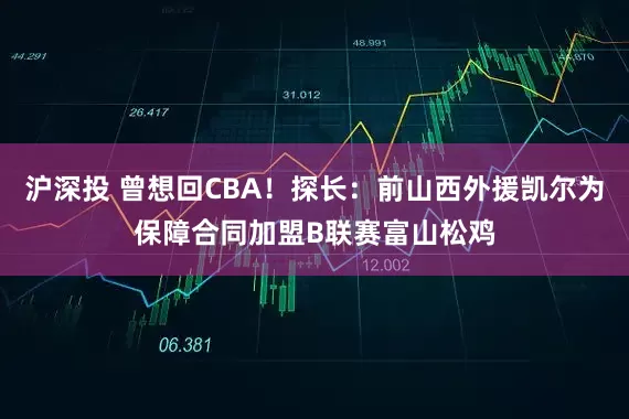 沪深投 曾想回CBA！探长：前山西外援凯尔为保障合同加盟B联赛富山松鸡